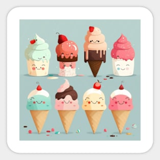 ice cream cones gift ideas Sticker